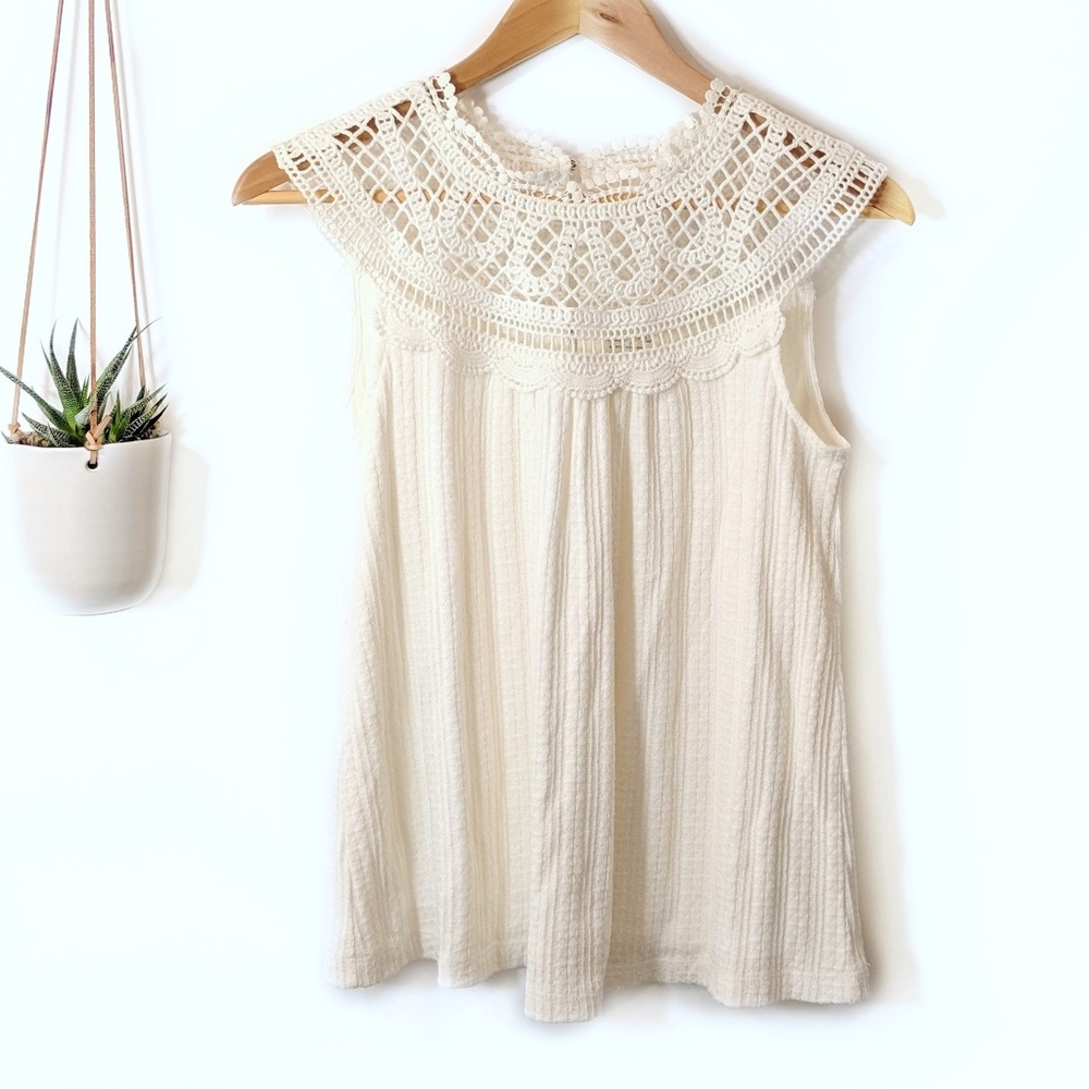• anthro | meadow rue • sierra crocheted top